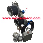 Double wheel fishing net hauler tilted model